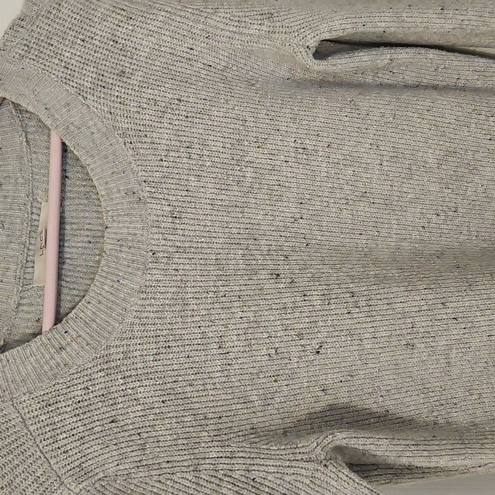 LOFT Gray Long Sleeve Sweater Dress - Picture 4 of 6